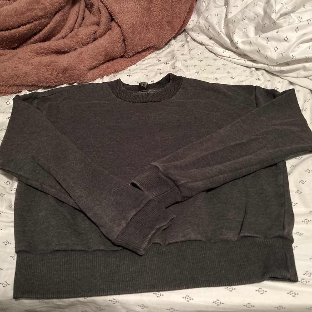 Dark gray crop sweater